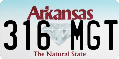 AR license plate 316MGT
