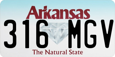 AR license plate 316MGV
