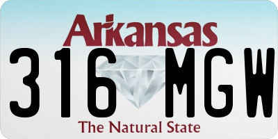 AR license plate 316MGW