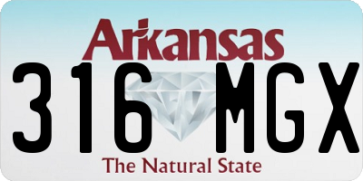 AR license plate 316MGX