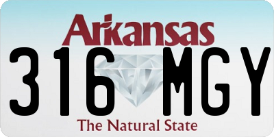 AR license plate 316MGY