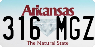 AR license plate 316MGZ