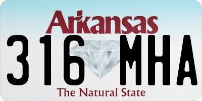 AR license plate 316MHA