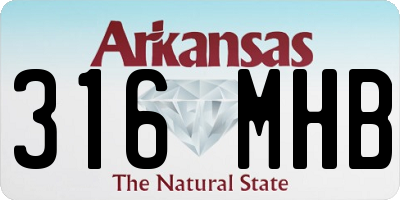 AR license plate 316MHB