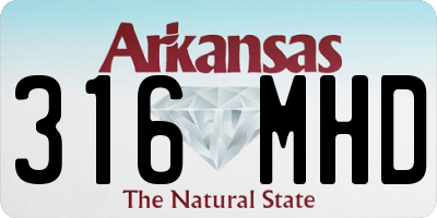 AR license plate 316MHD