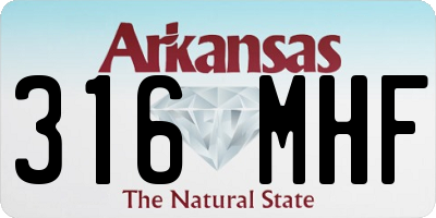 AR license plate 316MHF