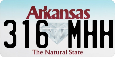 AR license plate 316MHH