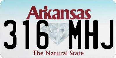 AR license plate 316MHJ
