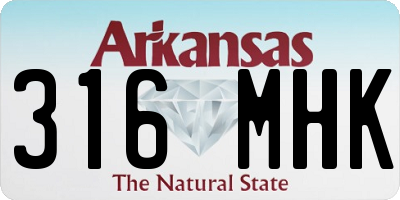 AR license plate 316MHK
