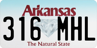 AR license plate 316MHL