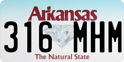 AR license plate 316MHM