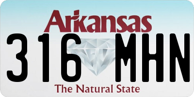 AR license plate 316MHN