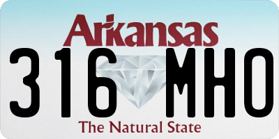 AR license plate 316MHO
