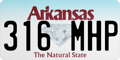 AR license plate 316MHP