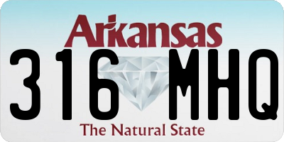 AR license plate 316MHQ