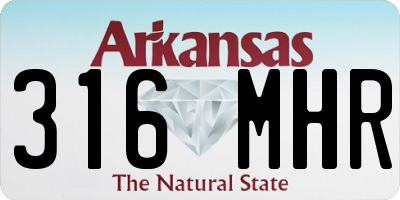 AR license plate 316MHR