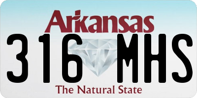 AR license plate 316MHS