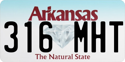 AR license plate 316MHT