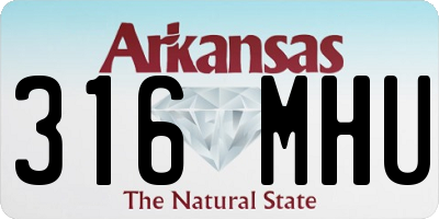 AR license plate 316MHU