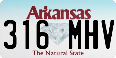 AR license plate 316MHV