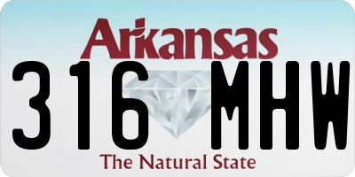 AR license plate 316MHW