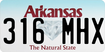 AR license plate 316MHX