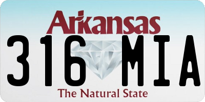 AR license plate 316MIA