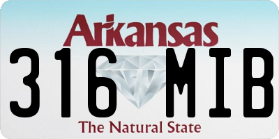 AR license plate 316MIB