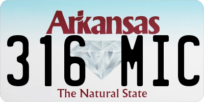AR license plate 316MIC