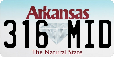 AR license plate 316MID