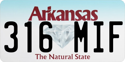 AR license plate 316MIF