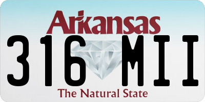 AR license plate 316MII