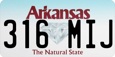 AR license plate 316MIJ