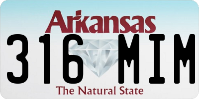 AR license plate 316MIM