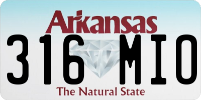 AR license plate 316MIO