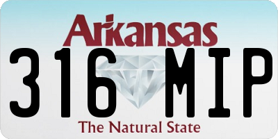 AR license plate 316MIP