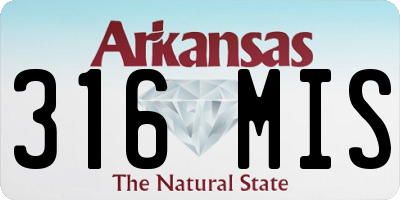 AR license plate 316MIS
