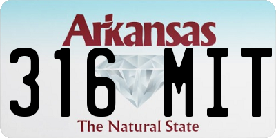 AR license plate 316MIT