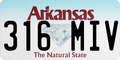AR license plate 316MIV