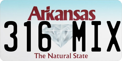 AR license plate 316MIX