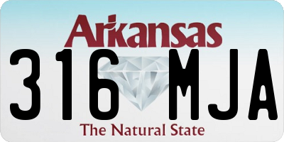 AR license plate 316MJA