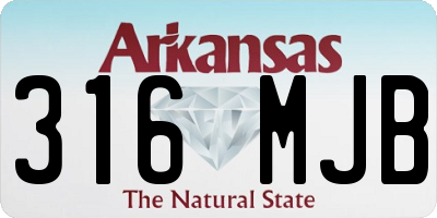 AR license plate 316MJB