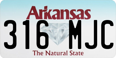AR license plate 316MJC