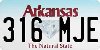 AR license plate 316MJE