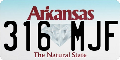 AR license plate 316MJF