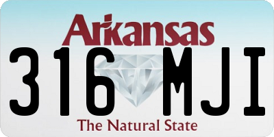 AR license plate 316MJI