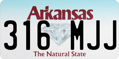 AR license plate 316MJJ