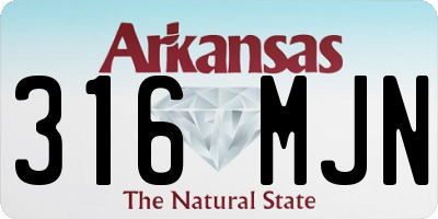 AR license plate 316MJN
