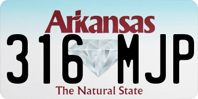 AR license plate 316MJP