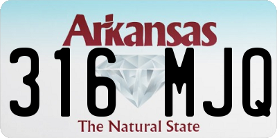 AR license plate 316MJQ